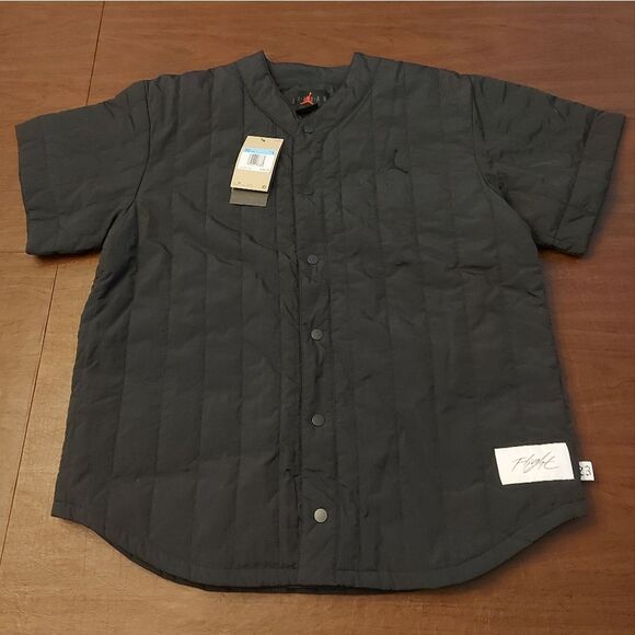 Nike Air Jordan Flight Heritage Baseball Top Puffer Black FN4601-045 Men's M - Picture 1 of 4